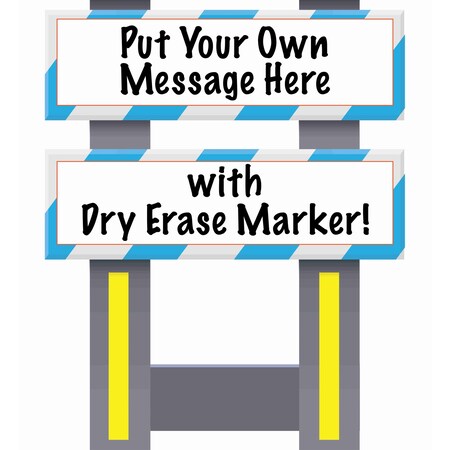 Vestil Folding Barricade, Corrugated Plastic, 36.75 Height, 16 Length, 3, Blue FSB-3832-BU-035